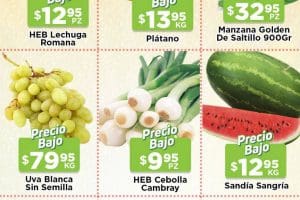 Ofertas HEB frutas y verduras del 17 al 23 de mayo 2022