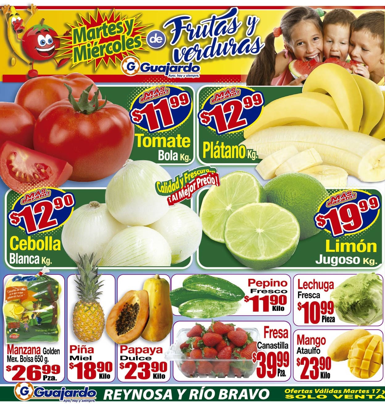Ofertas Súper Guajardo frutas y verduras 17 y 18 de mayo 2022 1