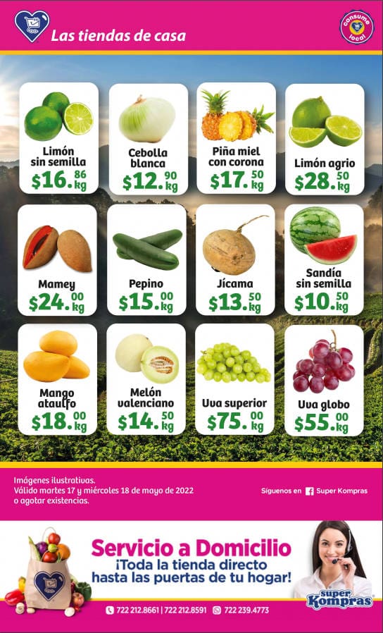 Ofertas Super Kompras frutas y verduras 17 y 18 de mayo 2022 2