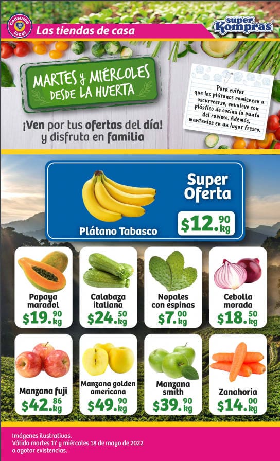 Ofertas Super Kompras frutas y verduras 17 y 18 de mayo 2022 1