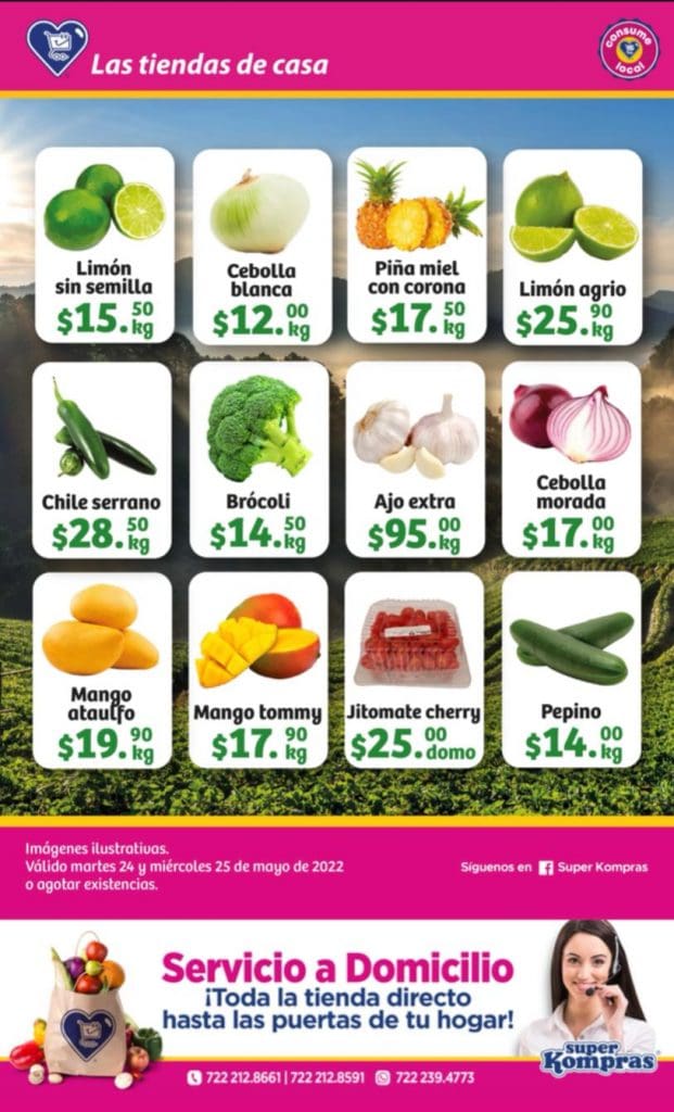 Ofertas Super Kompras frutas y verduras 24 y 25 de mayo 2022 2