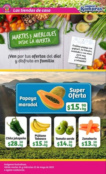 Ofertas Super Kompras frutas y verduras 24 y 25 de mayo 2022 1