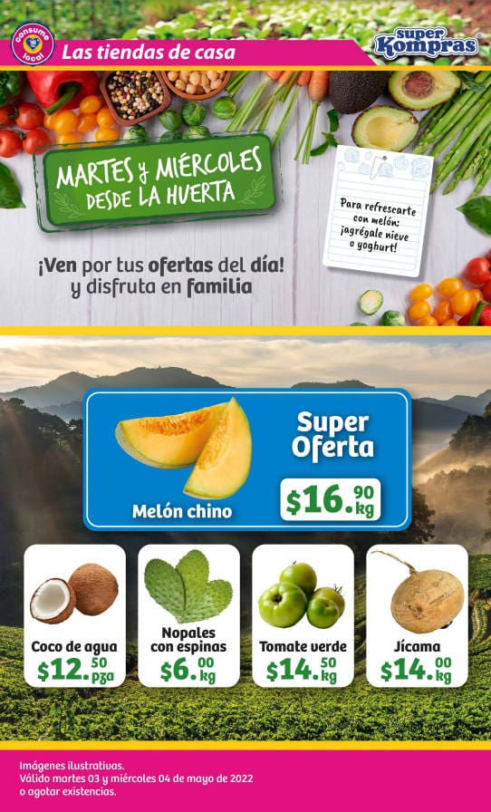 Ofertas Super Kompras frutas y verduras 3 y 4 de mayo 2022 1