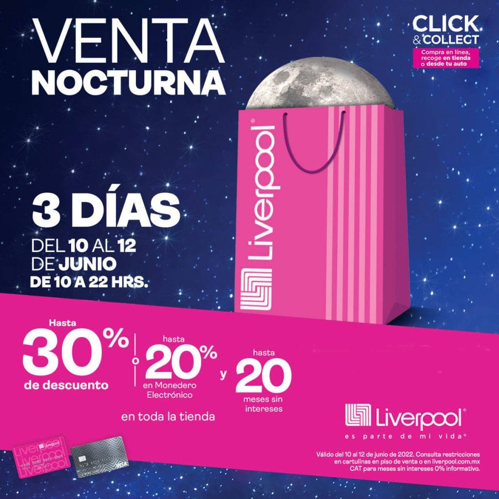 Venta Nocturna Liverpool 2022 Día del Padre 10 al 12 de junio