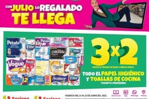 Julio Regalado 2022 Soriana: 3×2 en papel higiénico y toallas de cocina