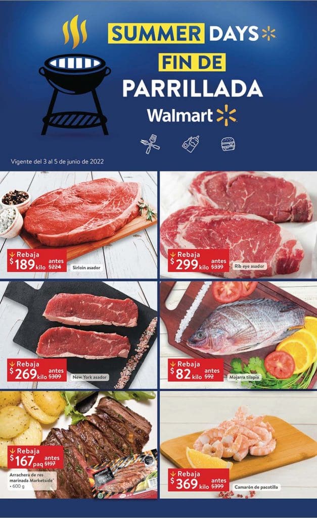 Ofertas Walmart carnes frutas y verduras del 3 al 5 de junio 2022 1
