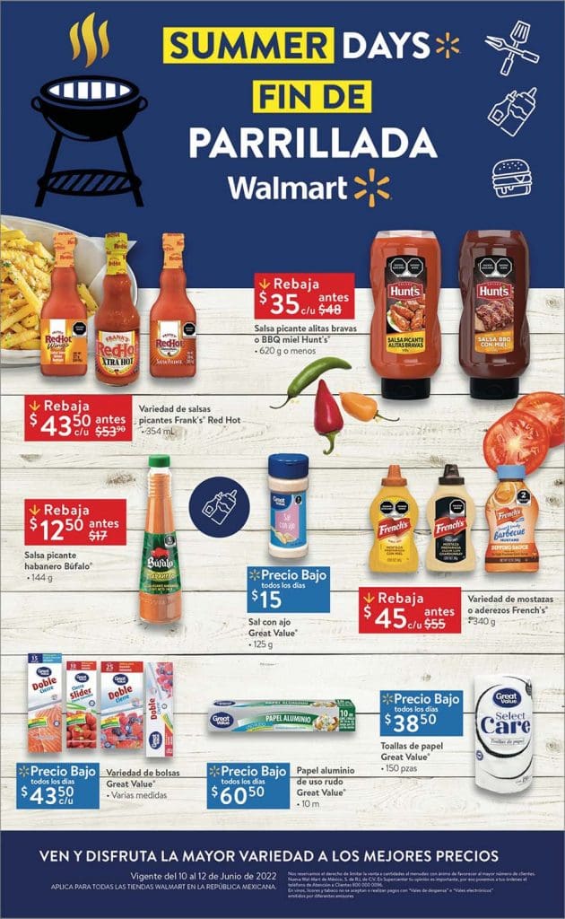 Ofertas Walmart carnes frutas y verduras del 10 al 12 de junio 2022 4