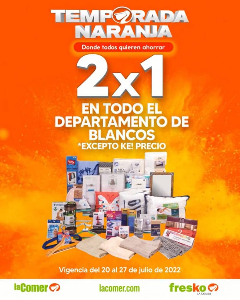 Temporada Naranja 2022: 2×1 en departamento de blancos