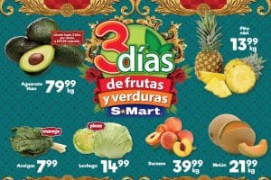 Ofertas S-Mart frutas y verduras del 26 al 28 de julio 2022