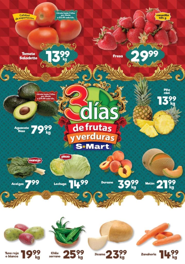 Ofertas S-Mart frutas y verduras del 26 al 28 de julio 2022 5