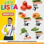 Ofertas Merco frutas y verduras del 23 al 25 de agosto 2022