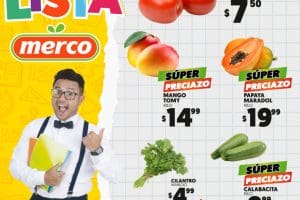 Ofertas Merco frutas y verduras del 23 al 25 de agosto 2022