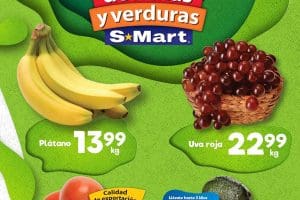 Ofertas S-Mart frutas y verduras del 16 al 18 de agosto 2022