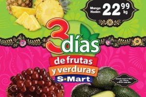 Ofertas S-Mart frutas y verduras 30 de agosto al 1 de septiembre 2022
