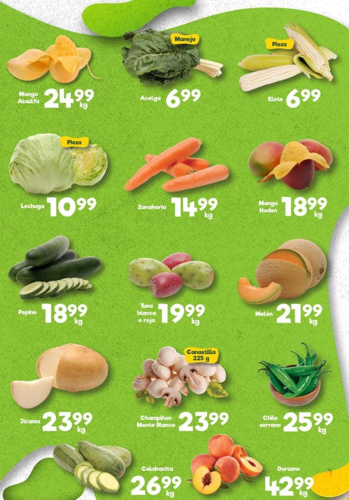 Ofertas S-Mart frutas y verduras del 9 al 11 de agosto 2022 2
