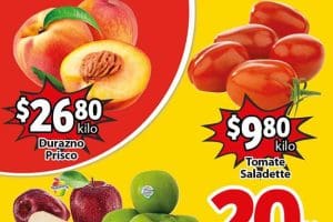 Ofertas Soriana Mercado frutas y verduras 16 y 17 de agosto 2022