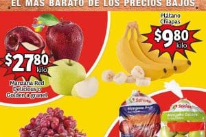 Ofertas Soriana Mercado frutas y verduras 30 y 31 de agosto 2022