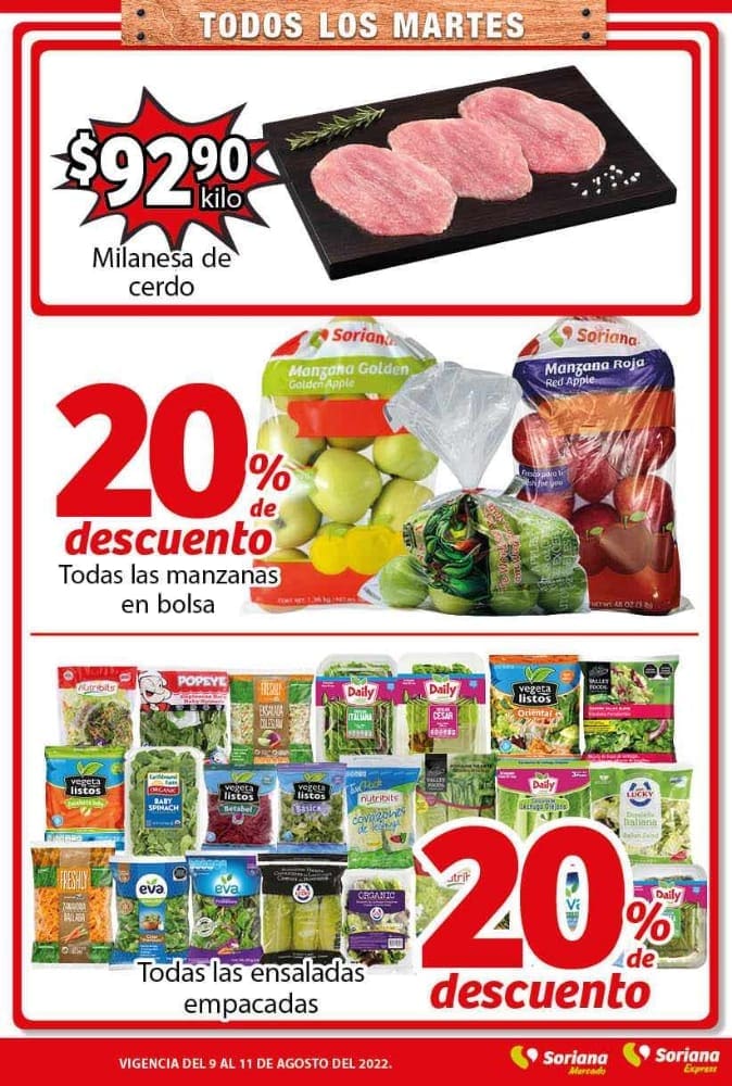 Ofertas Soriana Mercado frutas y verduras 9 y 10 de agosto 2022 6