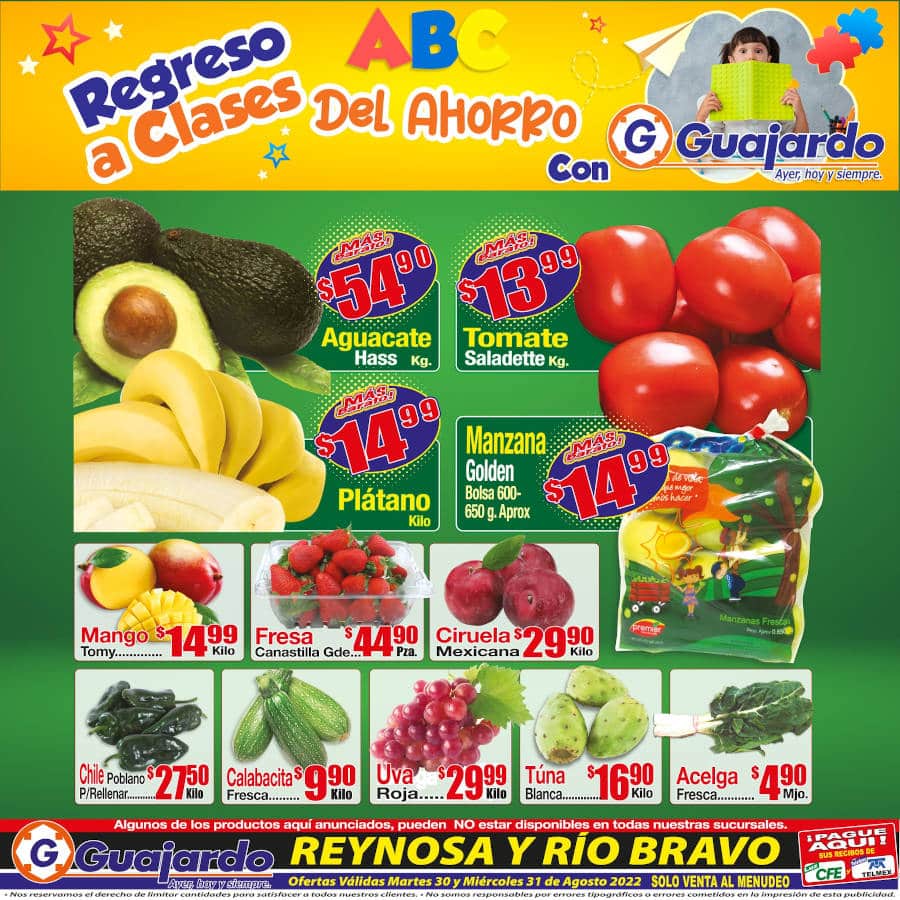 Ofertas Súper Guajardo frutas y verduras 30 y 31 de agosto 2022 3