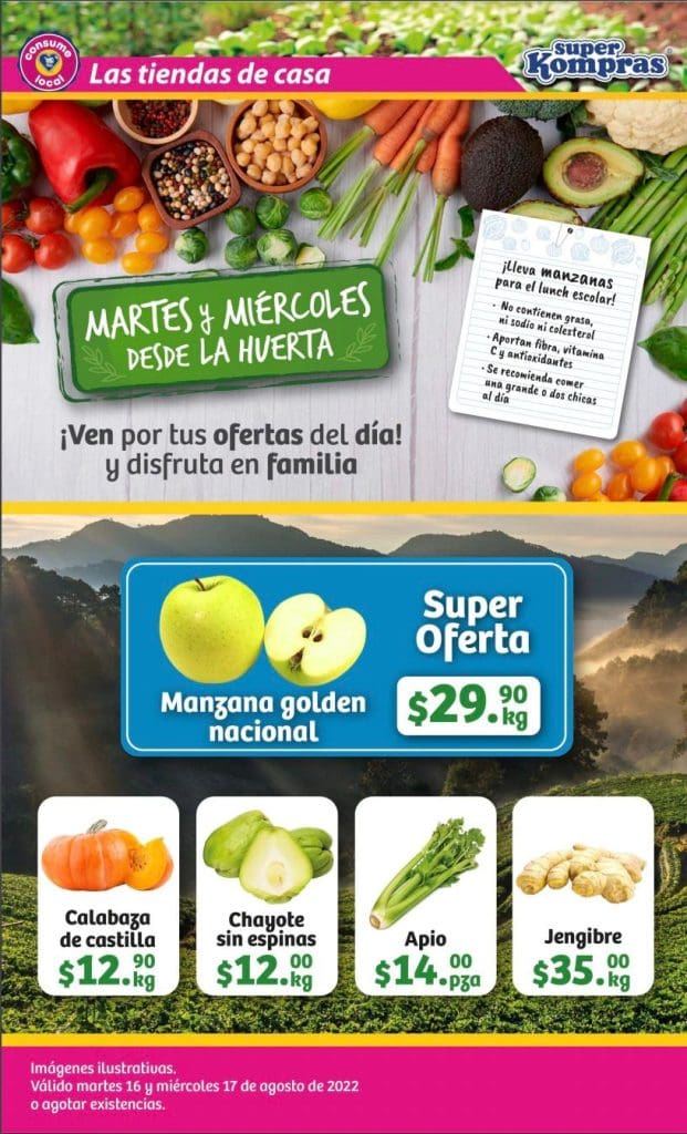 Ofertas Super Kompras frutas y verduras 16 y 17 de agosto 2022 2