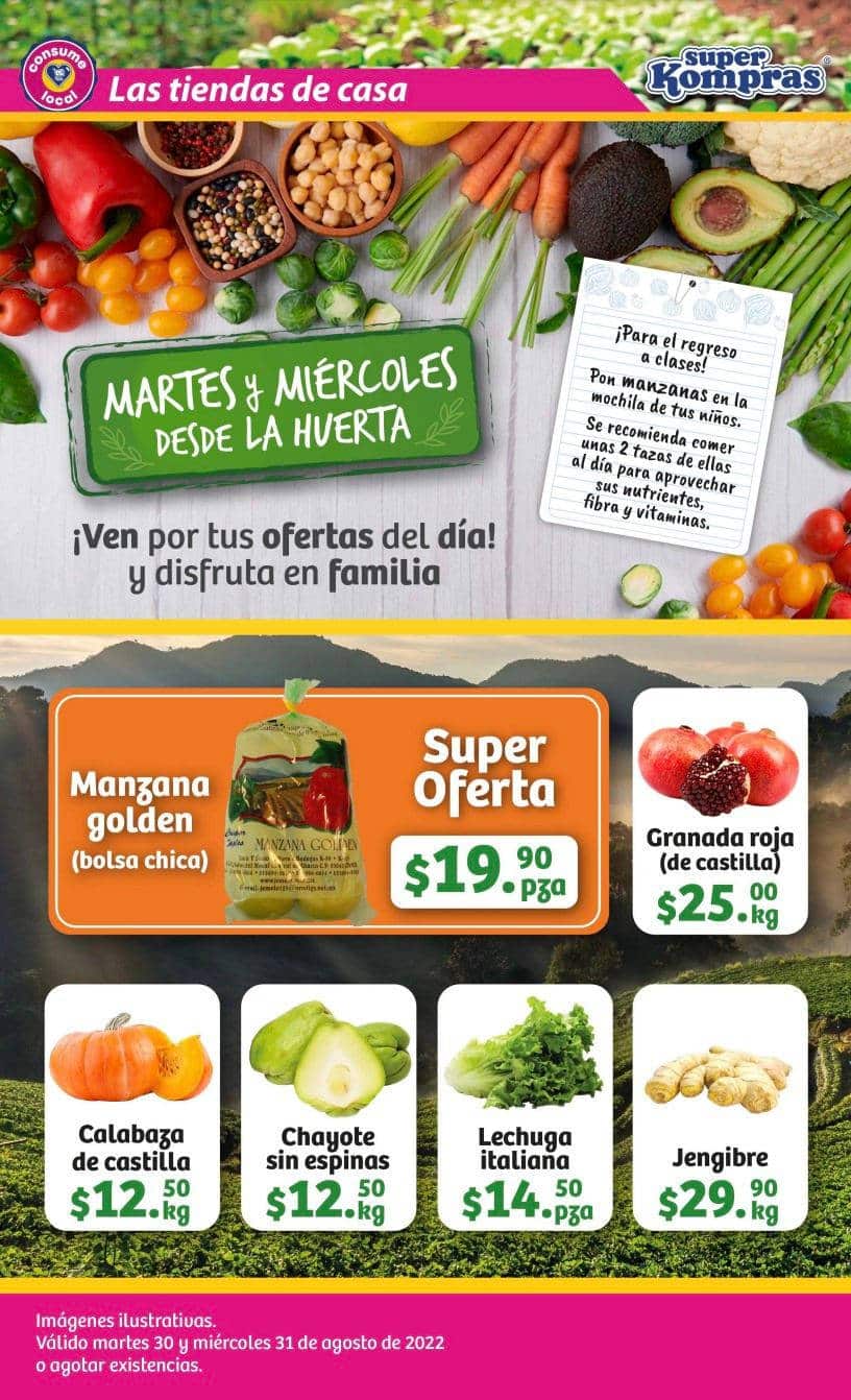 Ofertas Super Kompras frutas y verduras 30 y 31 de agosto 2022 3