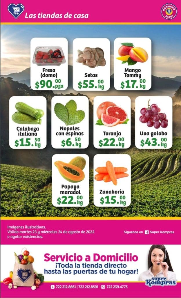 Ofertas Super Kompras frutas y verduras 23 y 24 de agosto 2022 2