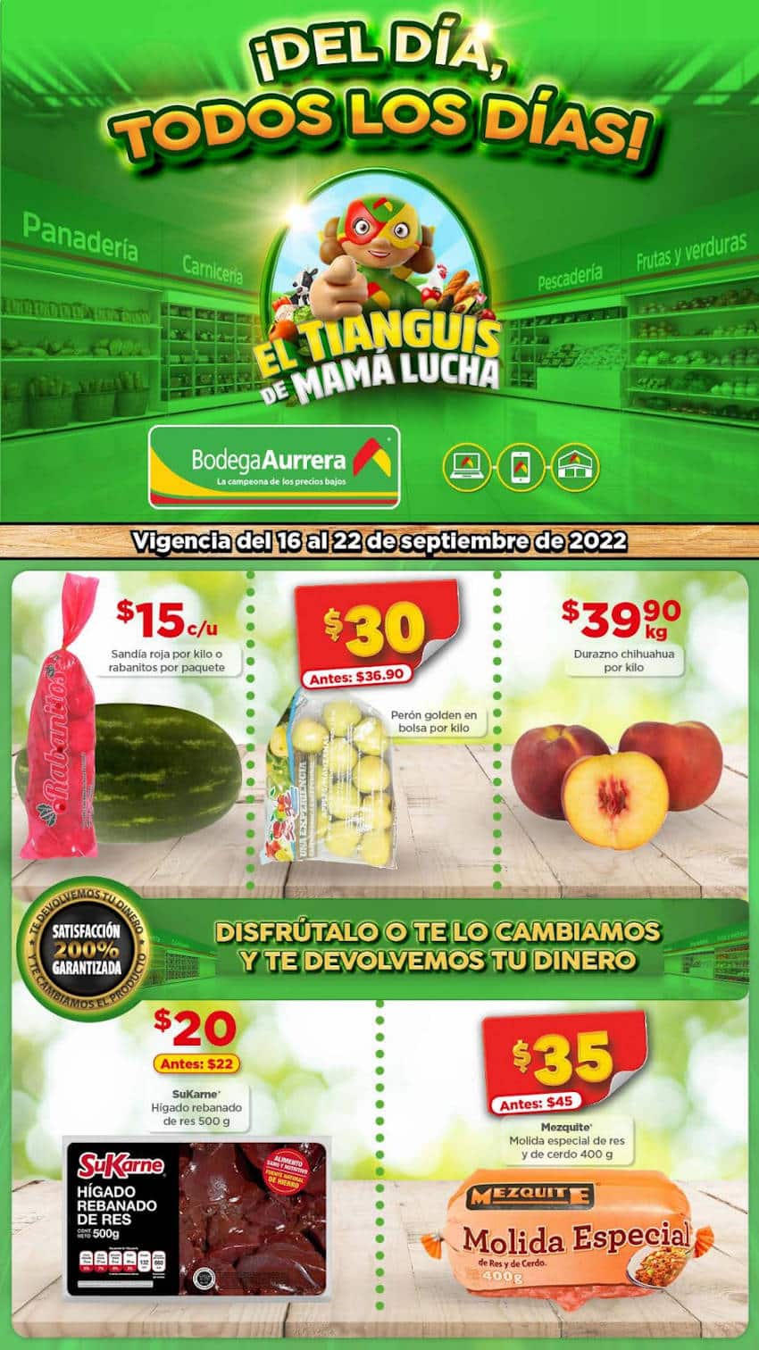 Ofertas Bodega Aurrerá frutas y verduras al 22 de septiembre 2022 1