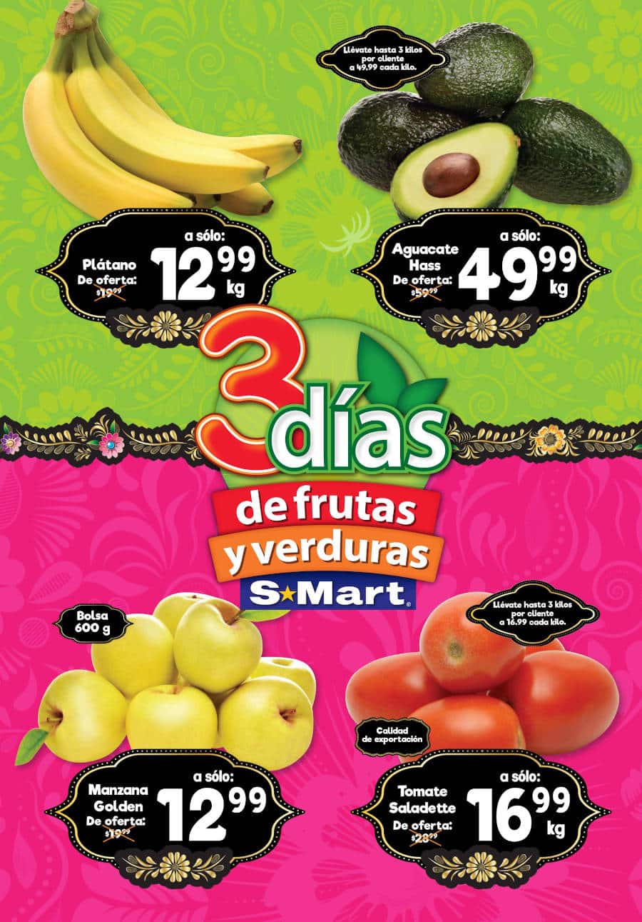 Ofertas SMart frutas y verduras del 27 al 29 de septiembre 2022