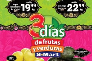 Ofertas S-Mart frutas y verduras del 6 al 8 de septiembre 2022