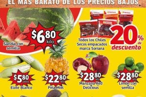 Frutas y Verduras Soriana Mercado 13 de septiembre 2022