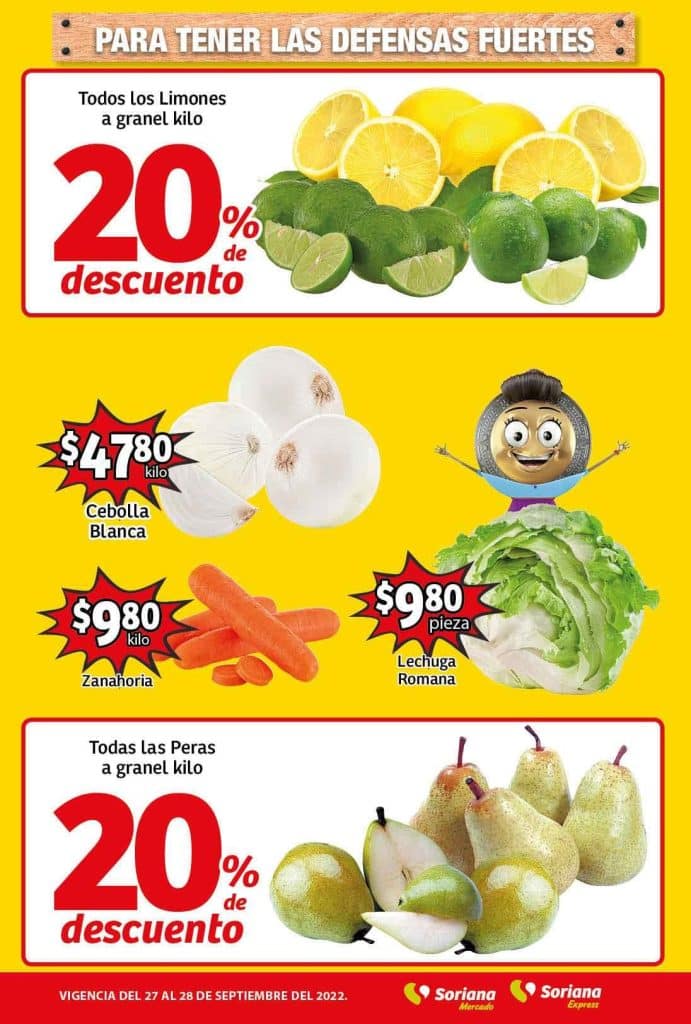Frutas y Verduras Soriana Mercado 27 y 28 de septiembre 2022 8