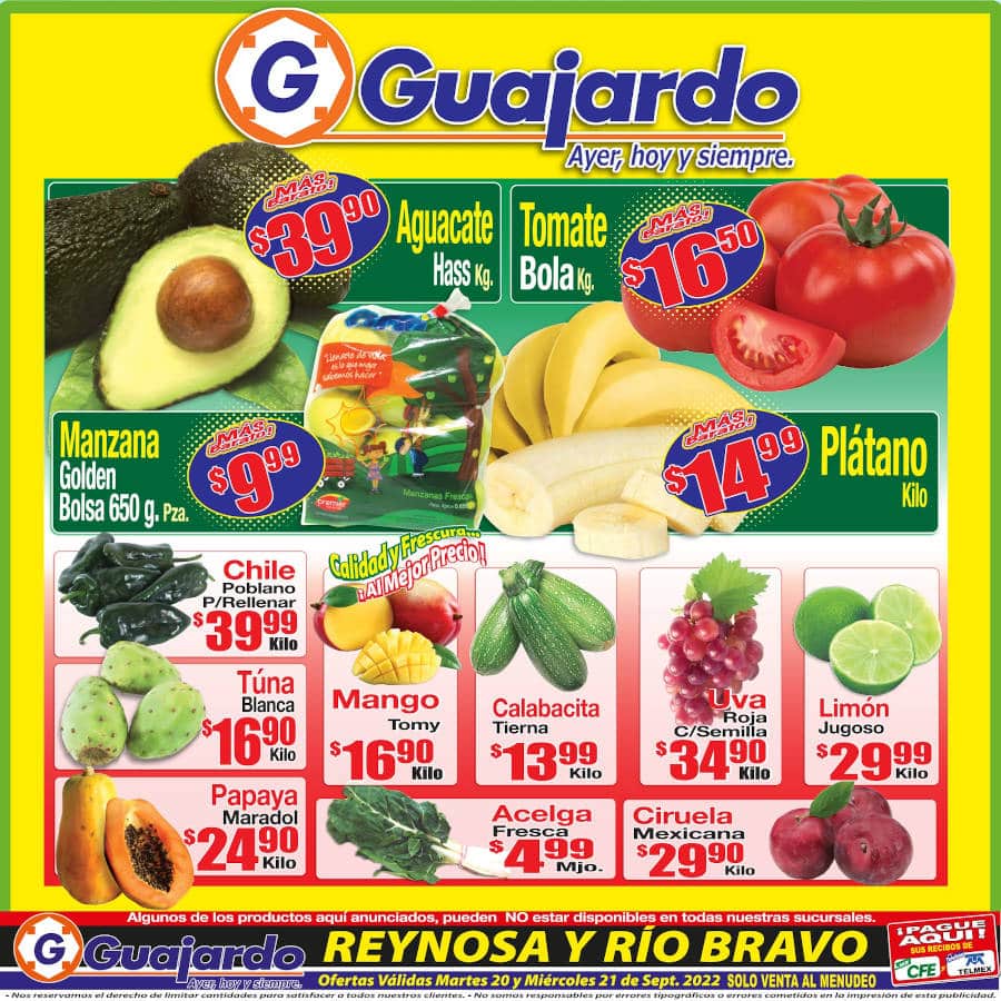 Frutas y Verduras Súper Guajardo 20 y 21 de septiembre 2022 1