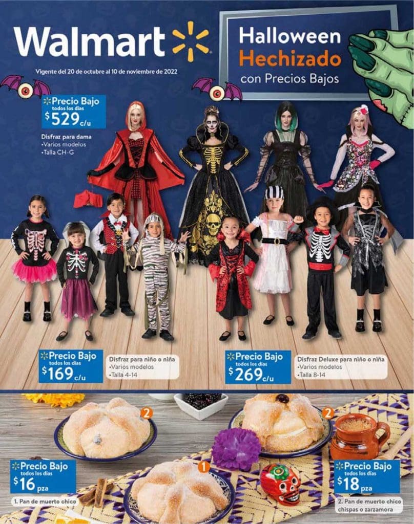 Folleto Walmart Halloween 20 de octubre al 10 de noviembre 2022 1