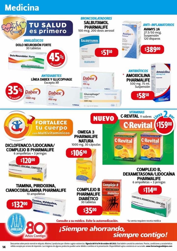 Folleto Farmacias Guadalajara Torres del Ahorro 1 al 14 de octubre 2022 30