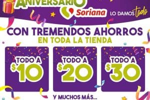 Folleto Soriana ofertas de Aniversario del 14 al 26 de octubre 2022