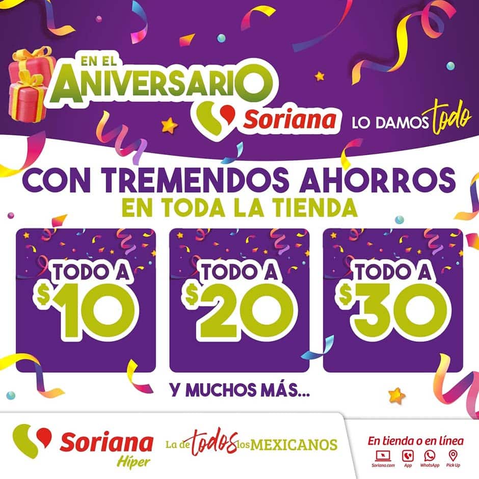 Folleto Soriana ofertas de Aniversario del 14 al 26 de octubre 2022 1
