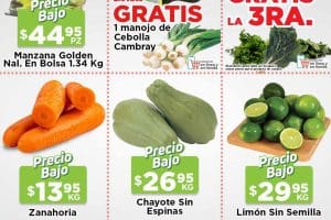Ofertas HEB frutas y verduras del 25 al 31 de octubre 2022