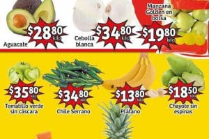 Frutas y Verduras Soriana Mercado 4 y 5 de octubre 2022