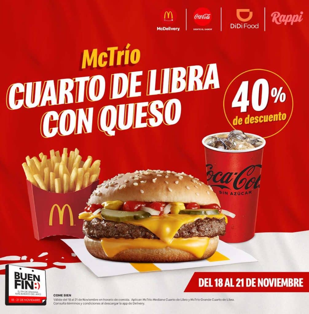 El Buen Fin 2022 en McDonald’s: 40% de descuento en McTrio 2