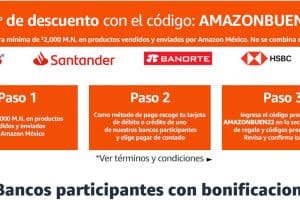 Amazon Buen Fin 2022: cupón 10% de descuento pagando con tarjetas bancarias