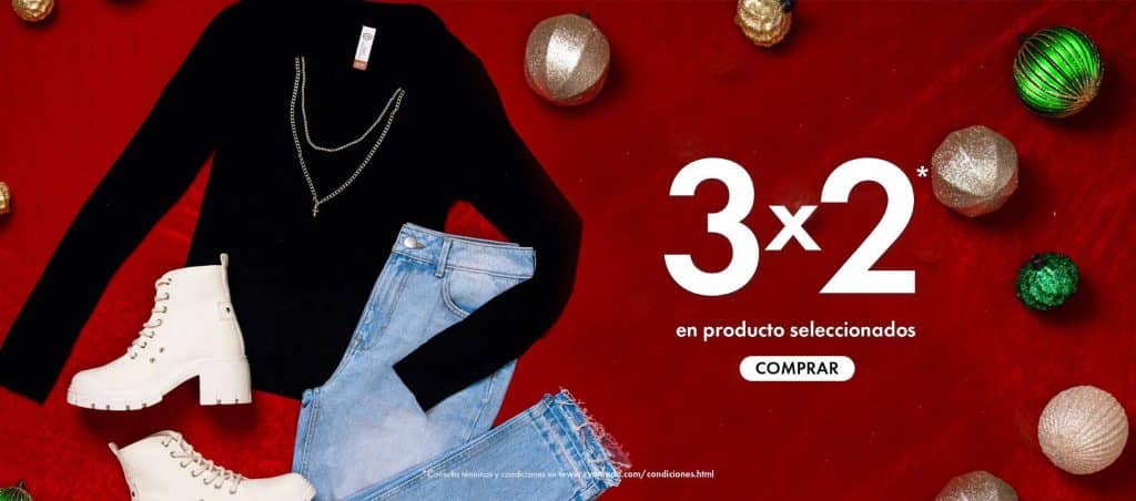 C&A: 3×2 en prendas participantes del 23 al 27 de noviembre 2022