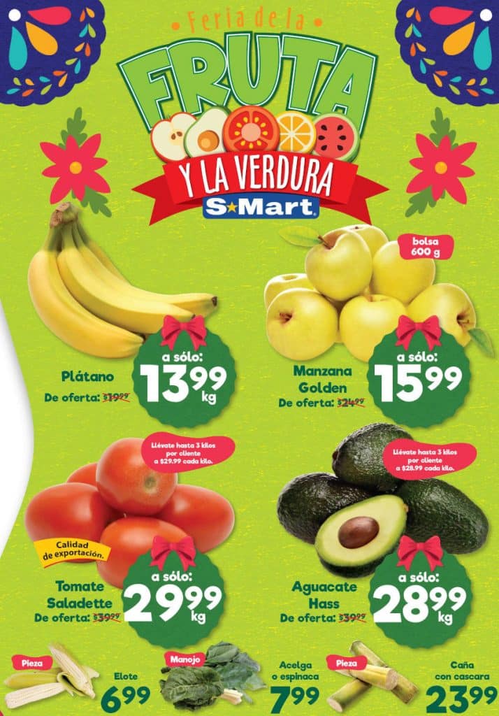 Ofertas S-Mart frutas y verduras del 22 al 24 de noviembre 2022 7