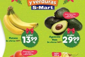 Ofertas S-Mart frutas y verduras del 8 al 10 de noviembre 2022