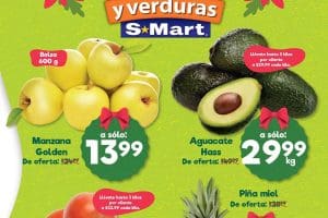 Ofertas S-Mart frutas y verduras del 15 al 17 de noviembre 2022