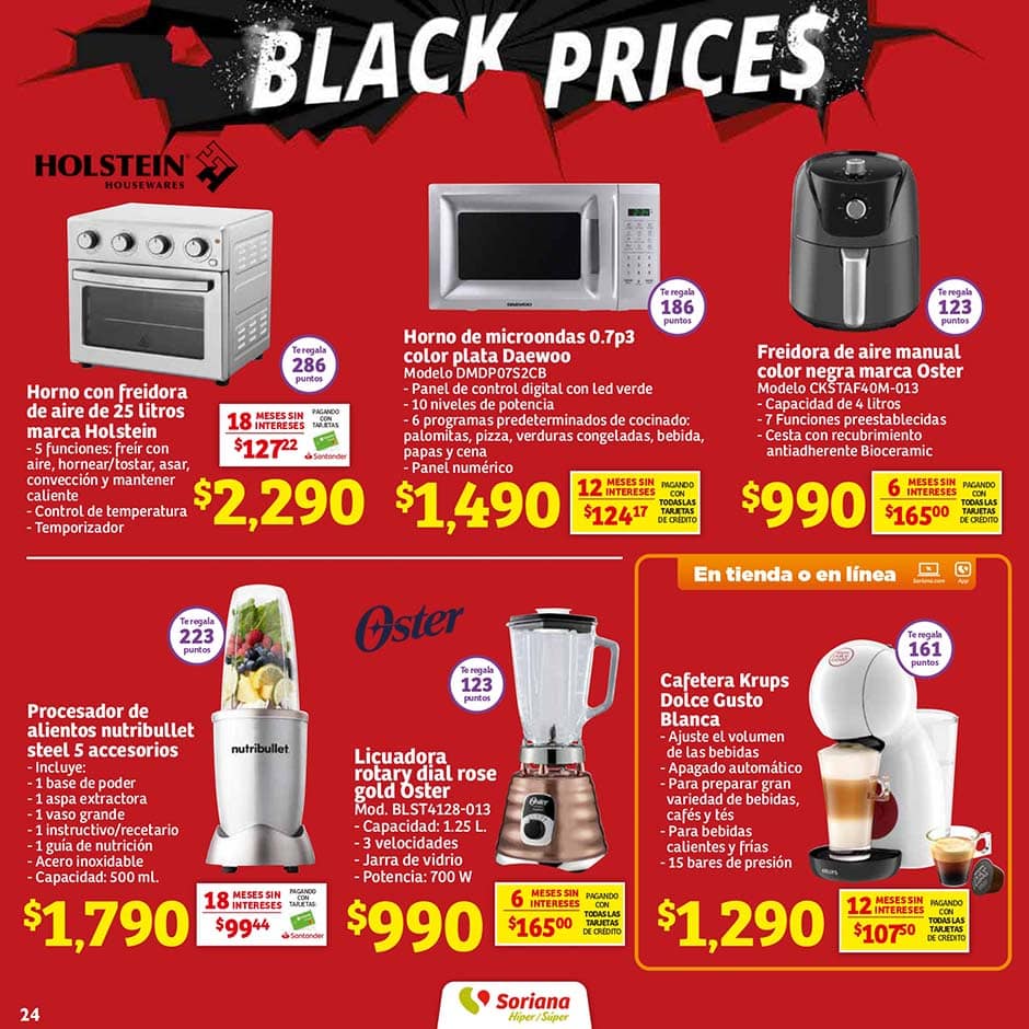 Folleto Soriana Black Prices del 22 al 30 de noviembre 2022 24