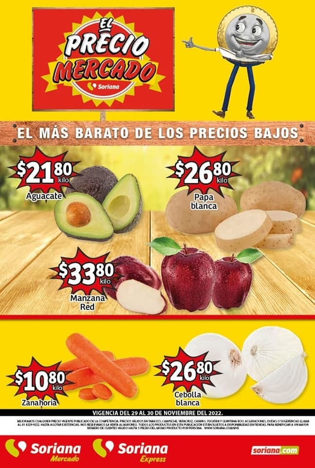 Frutas y Verduras Soriana Mercado 29 y 30 de noviembre 2022 1