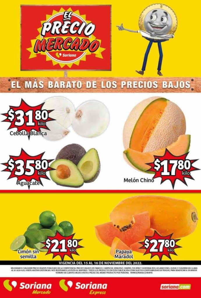 Frutas y Verduras Soriana Mercado 15 y 16 de noviembre 2022 1