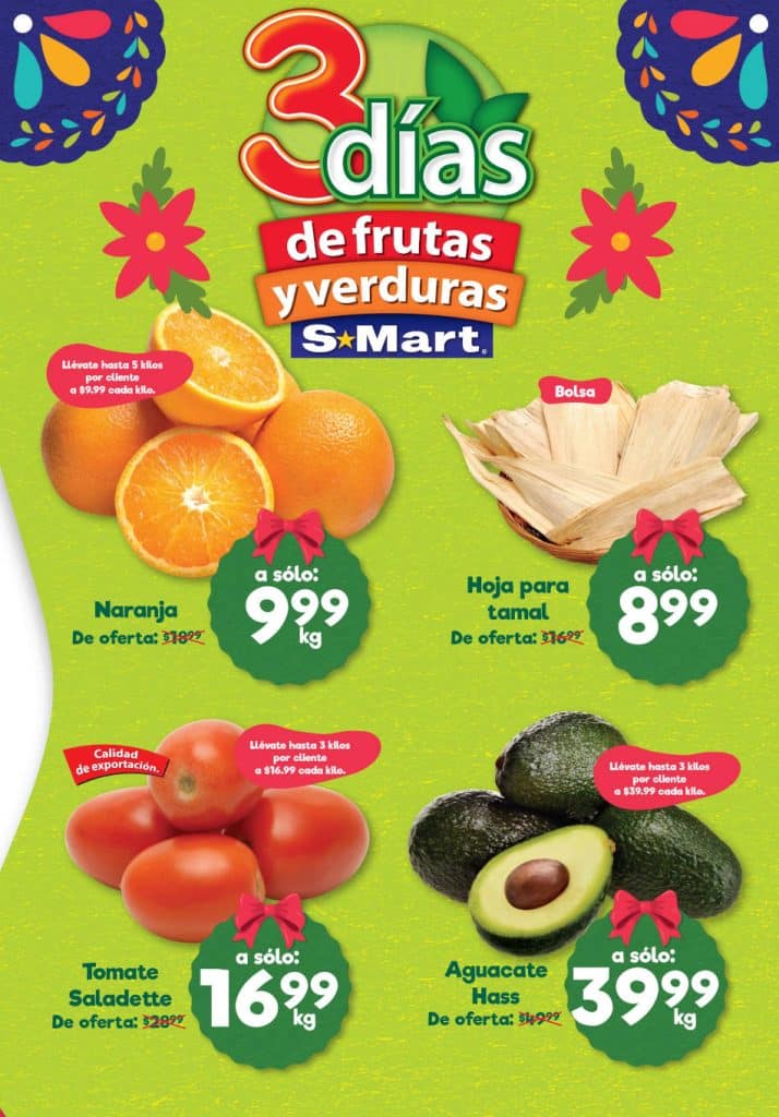 Ofertas SMart frutas y verduras del 20 al 22 de diciembre 2022 1