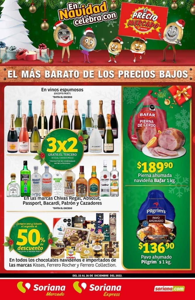 Ofertas Soriana Mercado fin de semana 22 al 26 de diciembre 2022 1