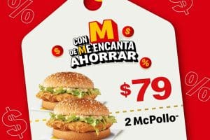 McDonalds: 2 hamburguesas McPollo por $79 pesos con Cupón